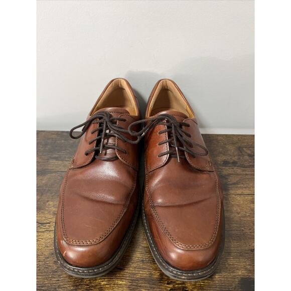 ECCO Helsinki Brown Leather Dress Shoes Mens Size 44 Oxfords 10-10.5 ~ NICE GUC! main image 10